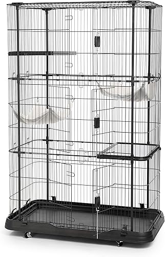 Vista 5 de Prevue Pet Products Jaula especial para gatos de 4 niveles, Negro