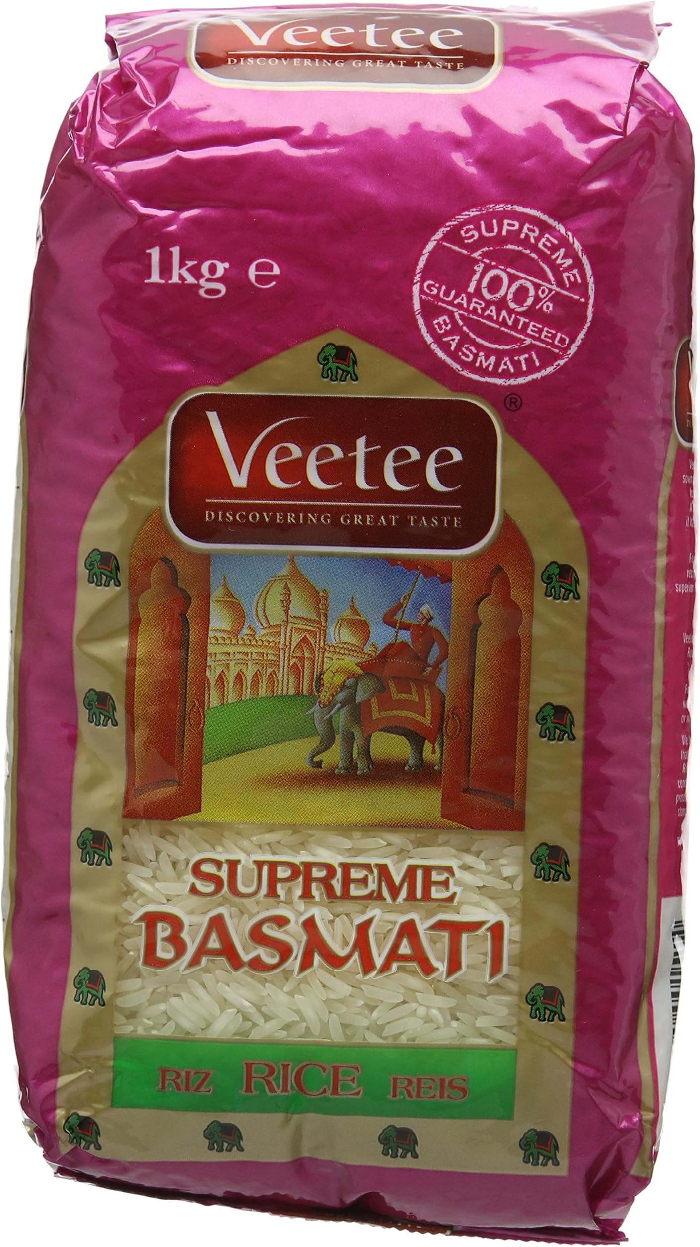 Veetee Supreme Basmati Rice 1 kg (Pack of 10)