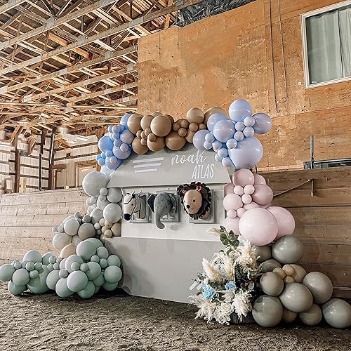 Miniatura 6 de Kit de arco de guirnalda de globos de doble relleno de 136 piezas, kit de tira decorativa para guirnalda de doble capa crema, melocotón, cerámica,