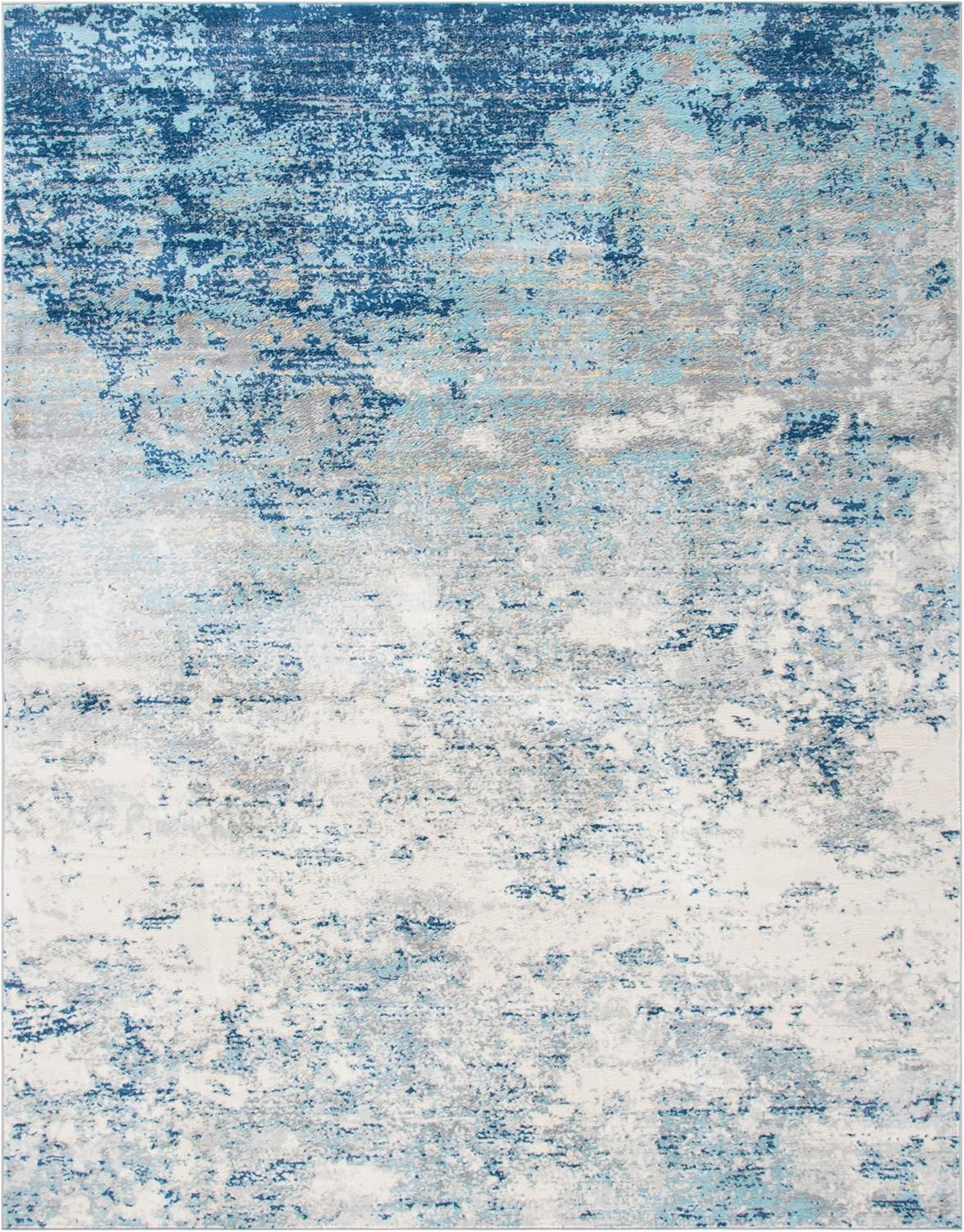 SAFAVIEH Jasper Collection Area Rug - 9' x 12', Grey & Blue, Modern Abstract Design, Non-Shedding & Easy Care, Ideal for High Traffic Areas in Living Room, Bedroom (JSP107G)