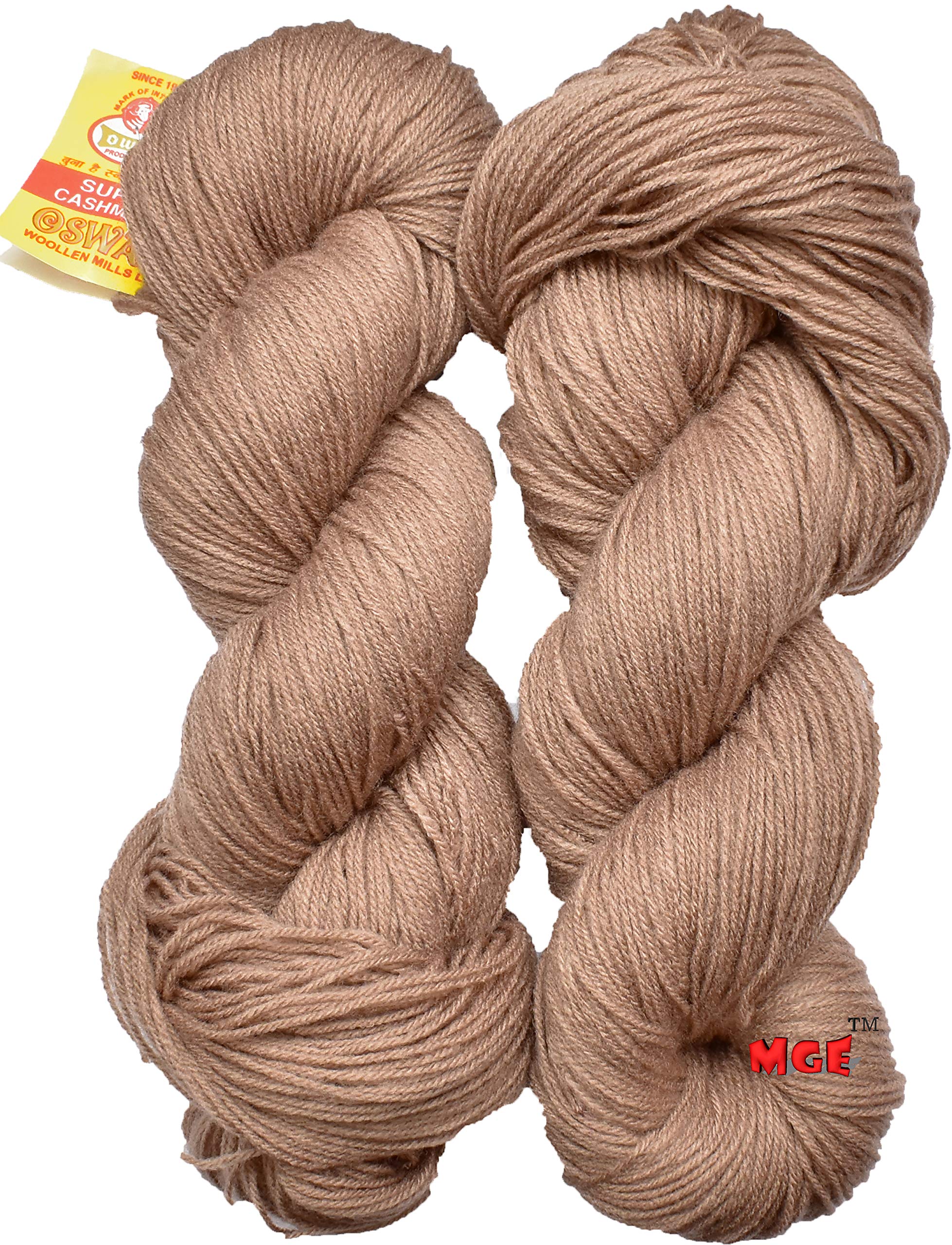 M.G ENTERPRISE Oswal 3 ply Skin (500 gm) Wool Hank Hand Knitting Wool/Art Craft Soft Fingering Crochet Hook Yarn, Needle Knitting Yarn Thread Dyed