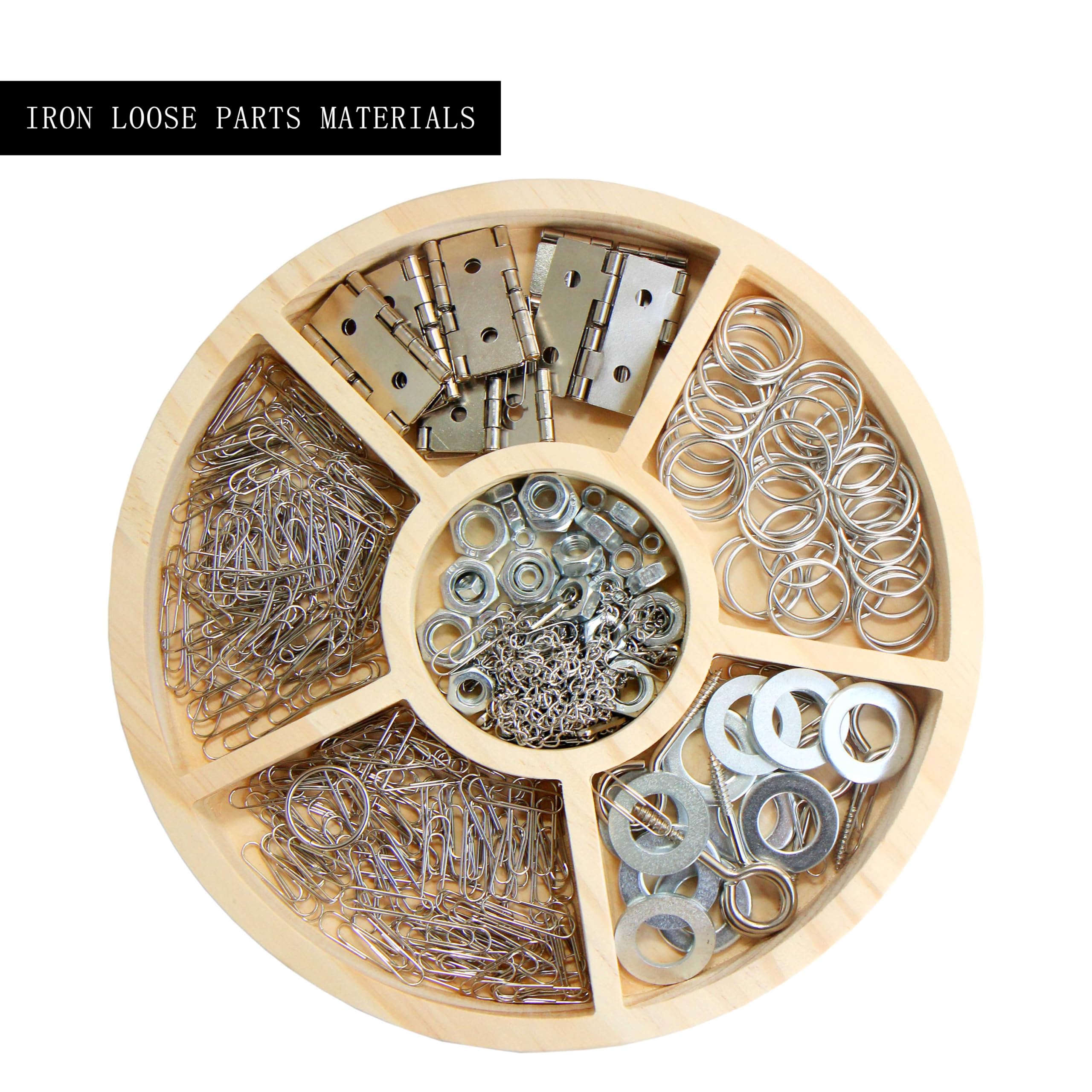Metal Loose Parts Learning Kit with Magnetic Board and Tray Set, STEAM Activities for Kids Ages 3+, Montessori & Reggio-Inspired Kindergarten Preschool Classroom Materials