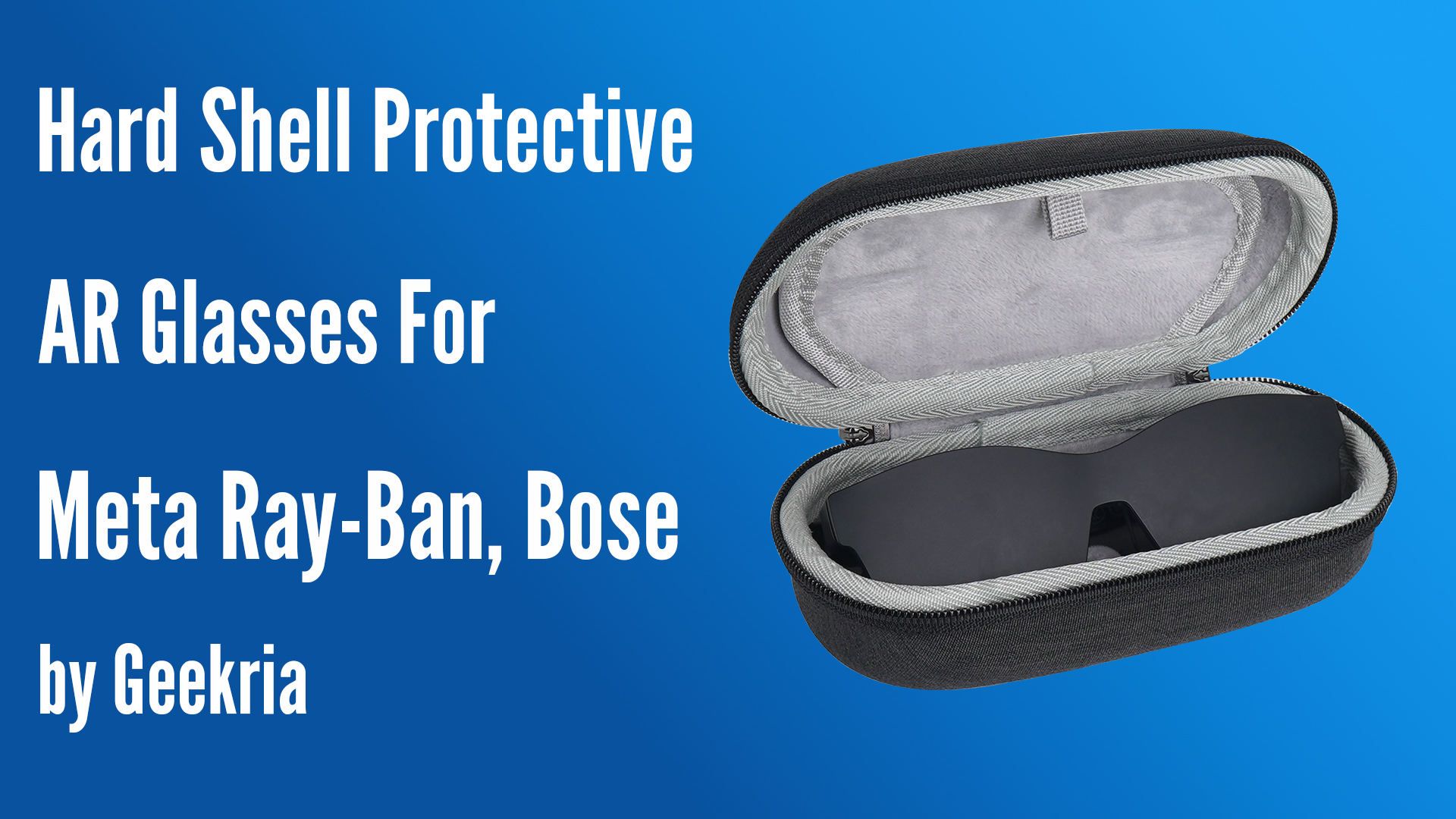 GEEKRIA Shield Carrying Case Compatible with Meta Ray-Ban Wayfarer