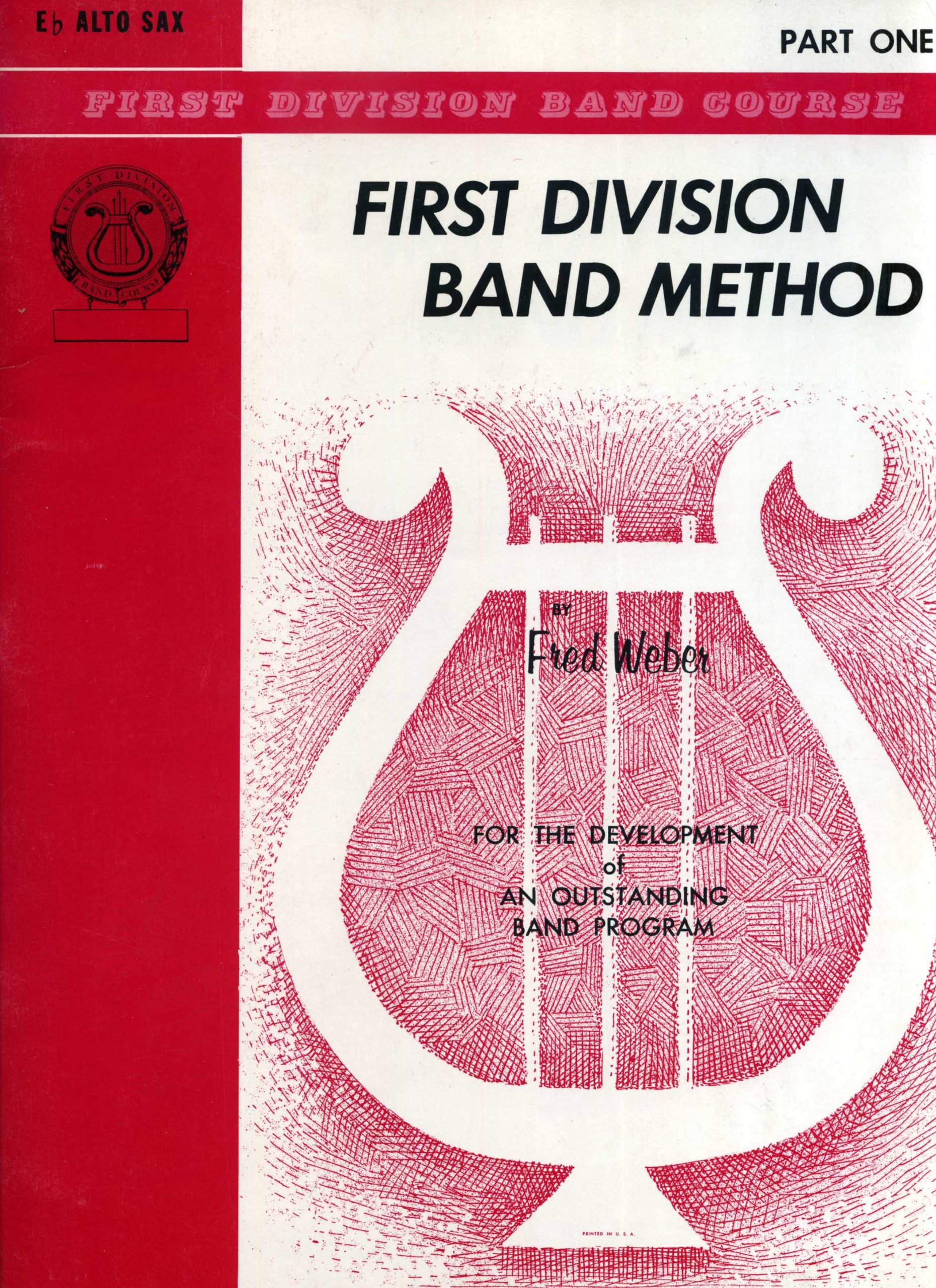 FIRST DIVISION BAND METHOD PART 1 E FLAT ALTO SAX