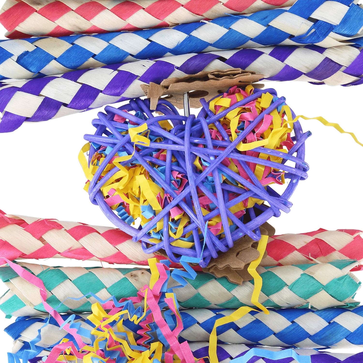 Bonka Bird Toys 1730 Foraging Heart Forage Shredding Natural Parrot Quaker Parrotlet Cockatoo Finch : Pet Supplies