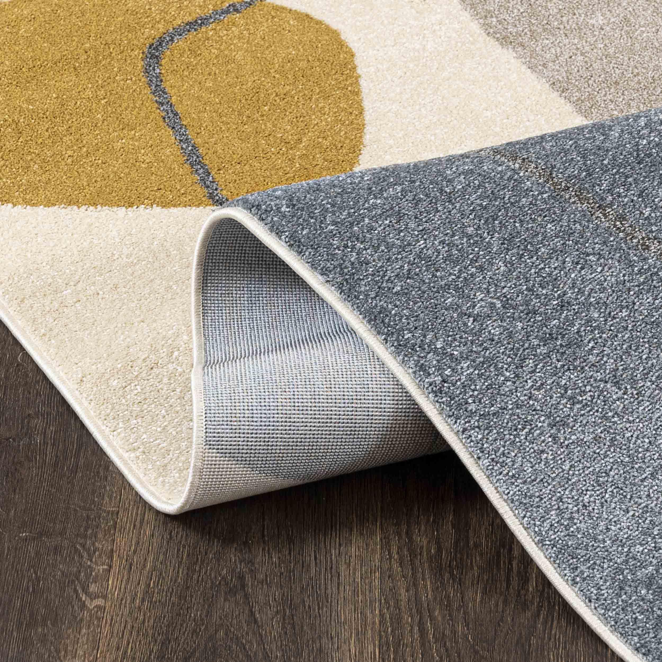 Mazovia Tappeto Beige Moderno Geometrico - Soggiorno, Camera da letto, Sala da pranzo, Ufficio Rettangolo Certificato OEKO-TEX® Elegante - Crema - 180 x 250 cm
