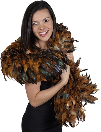 ZUCKER - Schlappen Feather Boa - 6 Long Large Dress Up Party Costume Accessory