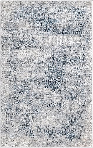 Miniatura 3 de Unique Loom Finsbury Collection - Alfombra de área Sarah (3 pies 3 pulgadas x 5 pies 3 pulgadas, rectangular, azulmarfil)