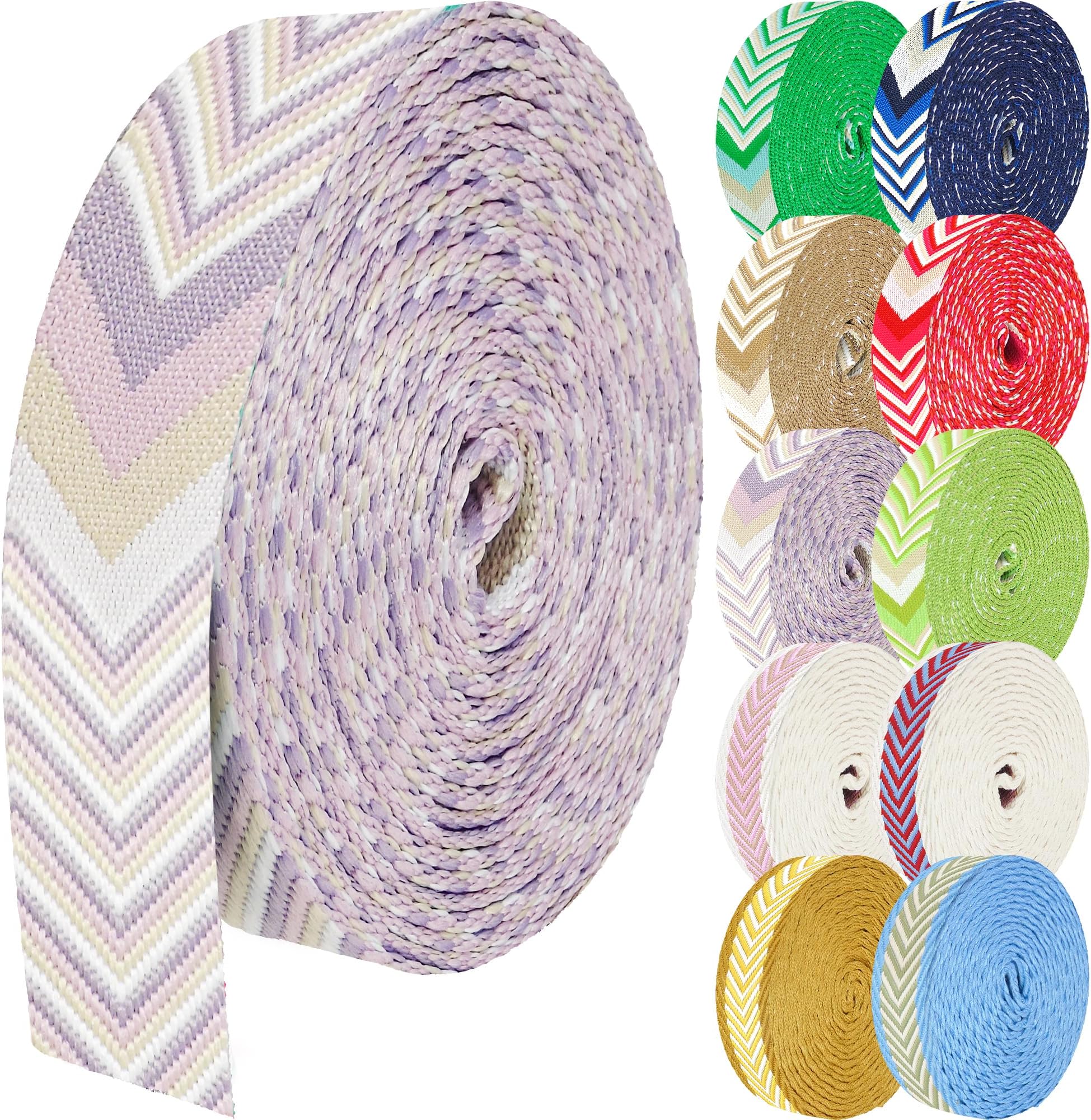 1.5 inch Patterned Nylon Webbing Belt Webbing Straps Purse Straps Backpack Straps Nylon Belt for Seatbelt, Bags, Backpacks, Luggage