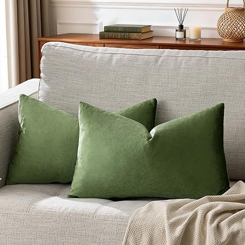 Miniatura 31 de GIGIZAZA Fundas de Almohadas Decorativas de Terciopelo Dorado, Fundas de Almohadas de 18x18 para Sofá, Sillón y Cama, Paquete de 2 Fundas de Cojines