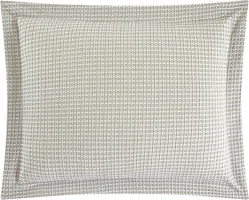 Miniatura 3 de Chic Home Willa - Juego de edredón de 5 piezas con textura de gofre, tamaño King, con almohadas decorativas, fundas de almohada, color gris