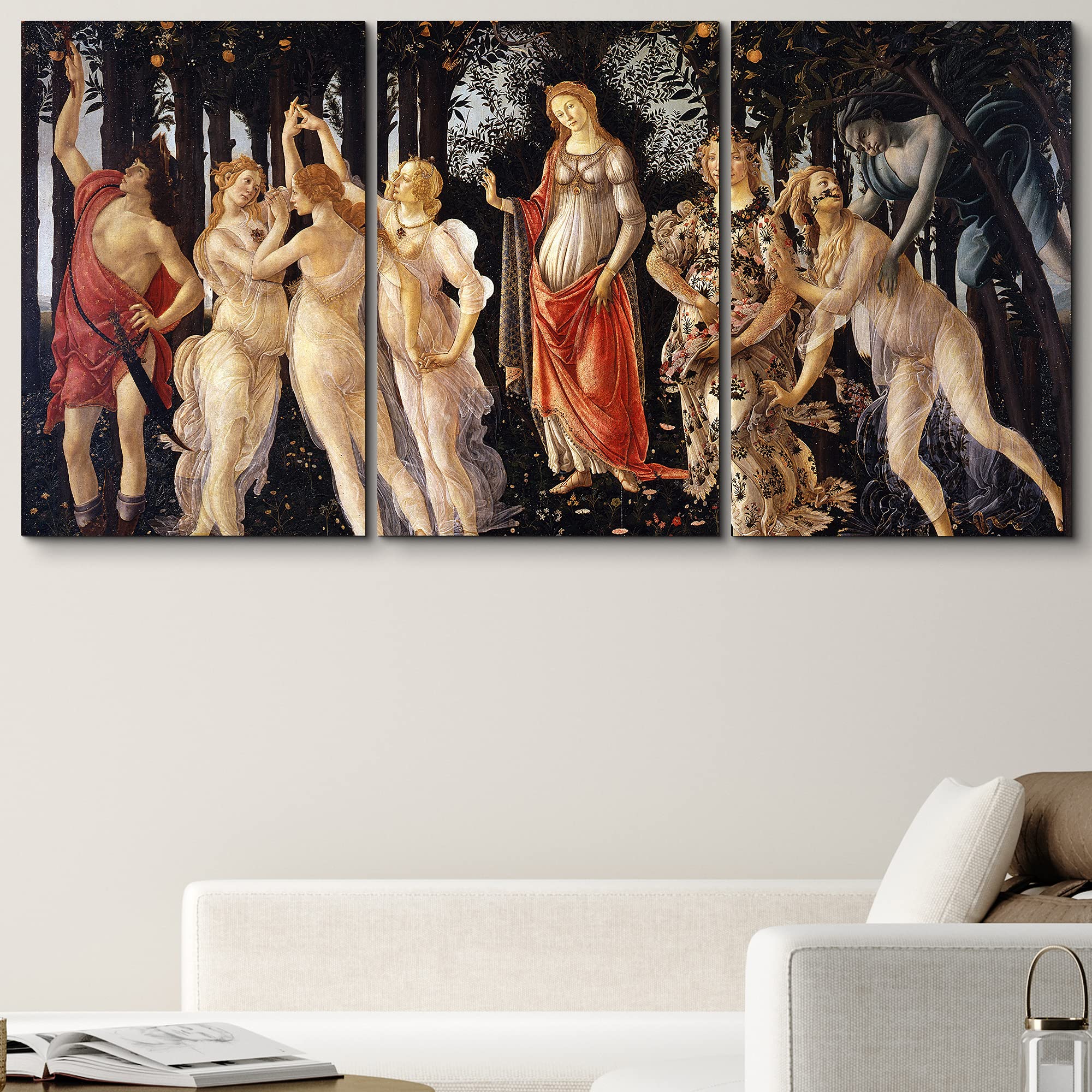 絵画 （3） Amazon.co.jp: wall26 3ピースキャンバス壁アート – 有名な絵画