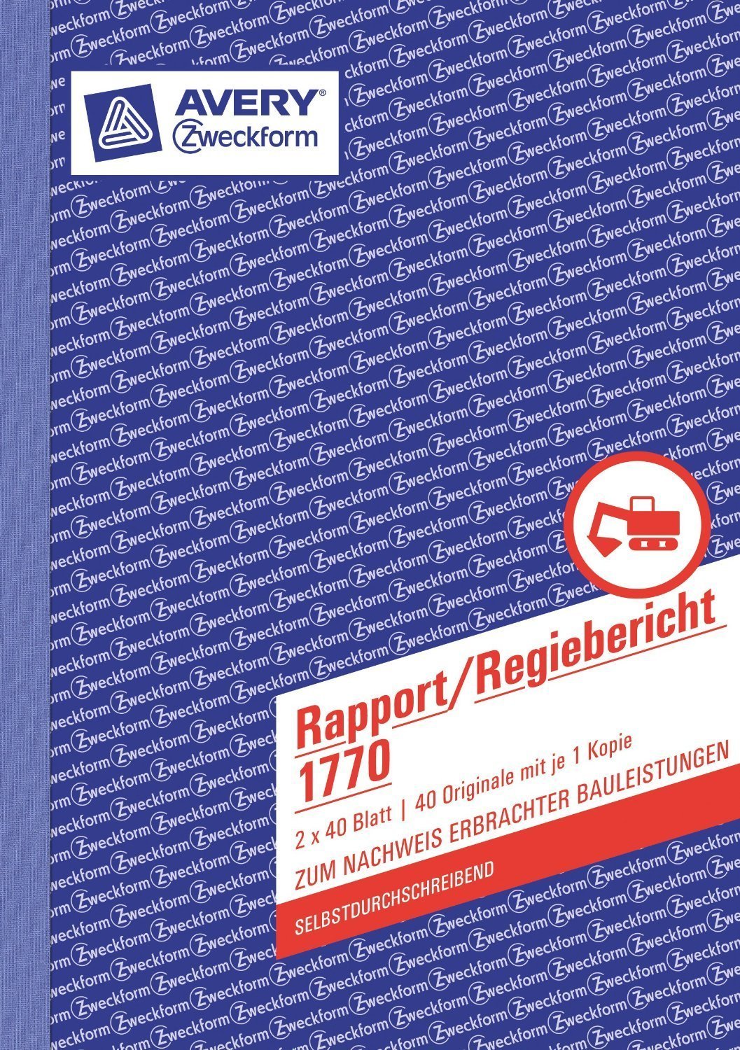Avery Zweckform 1770 Rapport/Regiebericht (10)