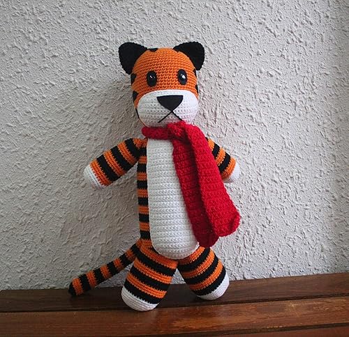 Miniatura 2 de Handmade Hobshie plushHobs 20'' Crocheted by yarn Hobb Tiger Plushie Tiger