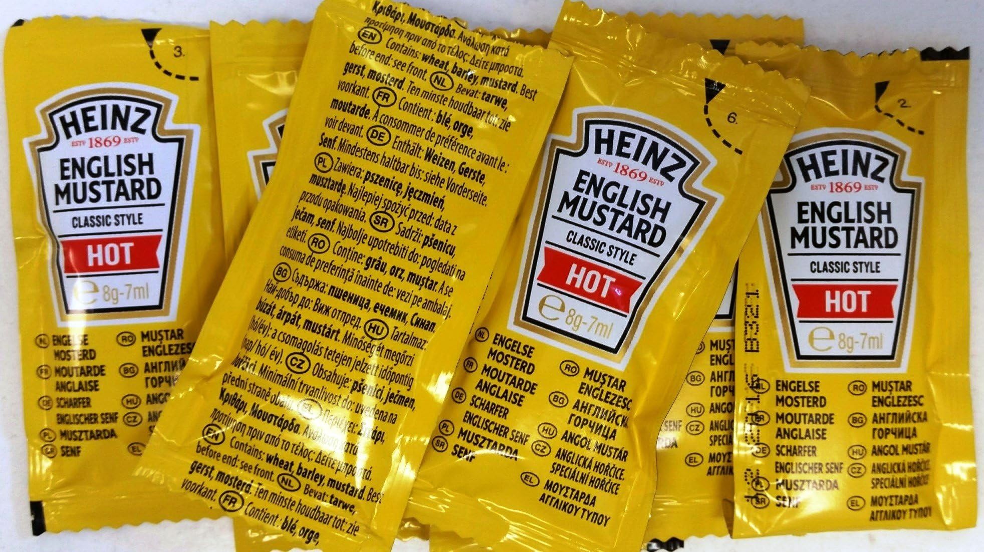 12 x Heinz English Mustard - Individual 5g sachets