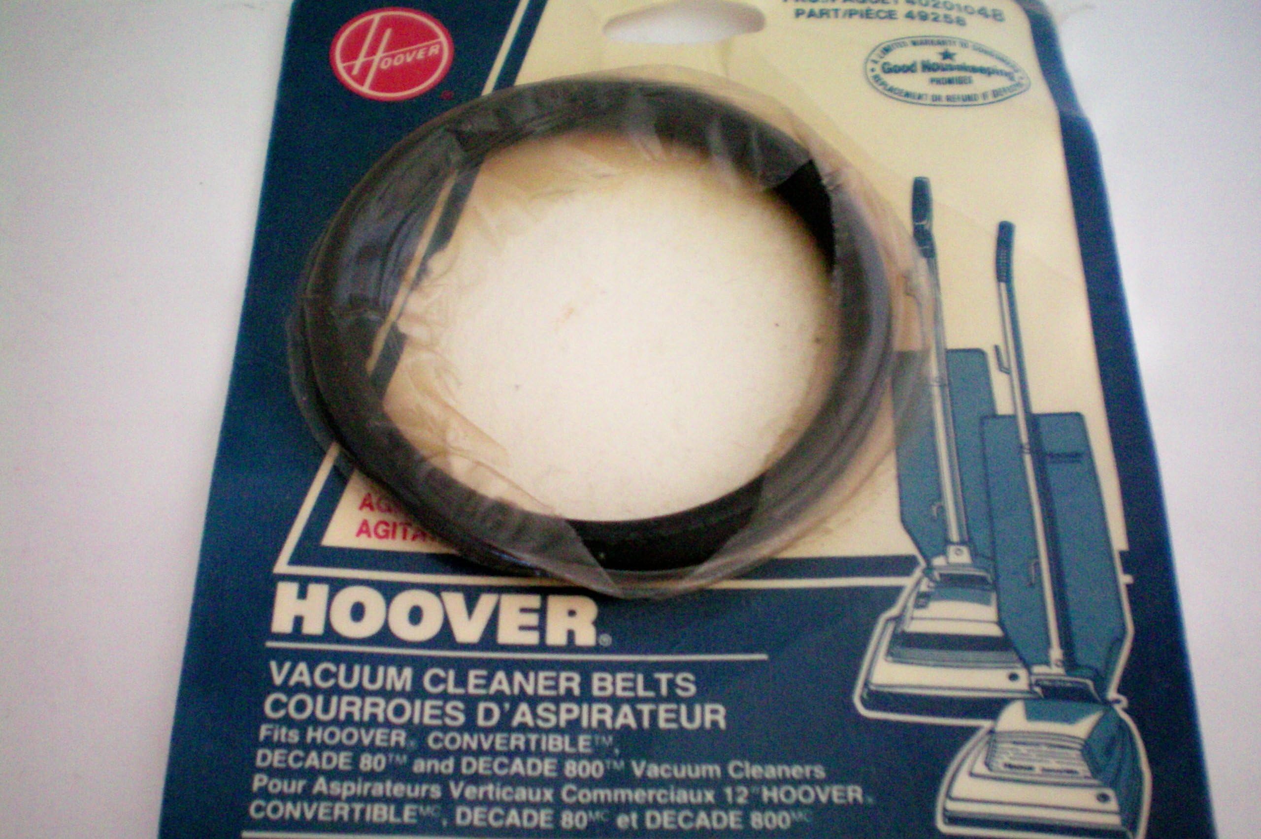 Hoover Vacuum Cleaner Belt -- Fits Hoover Convertible, Decade 80, Decade 800 Vacuum Cleaners -- 1 Belt