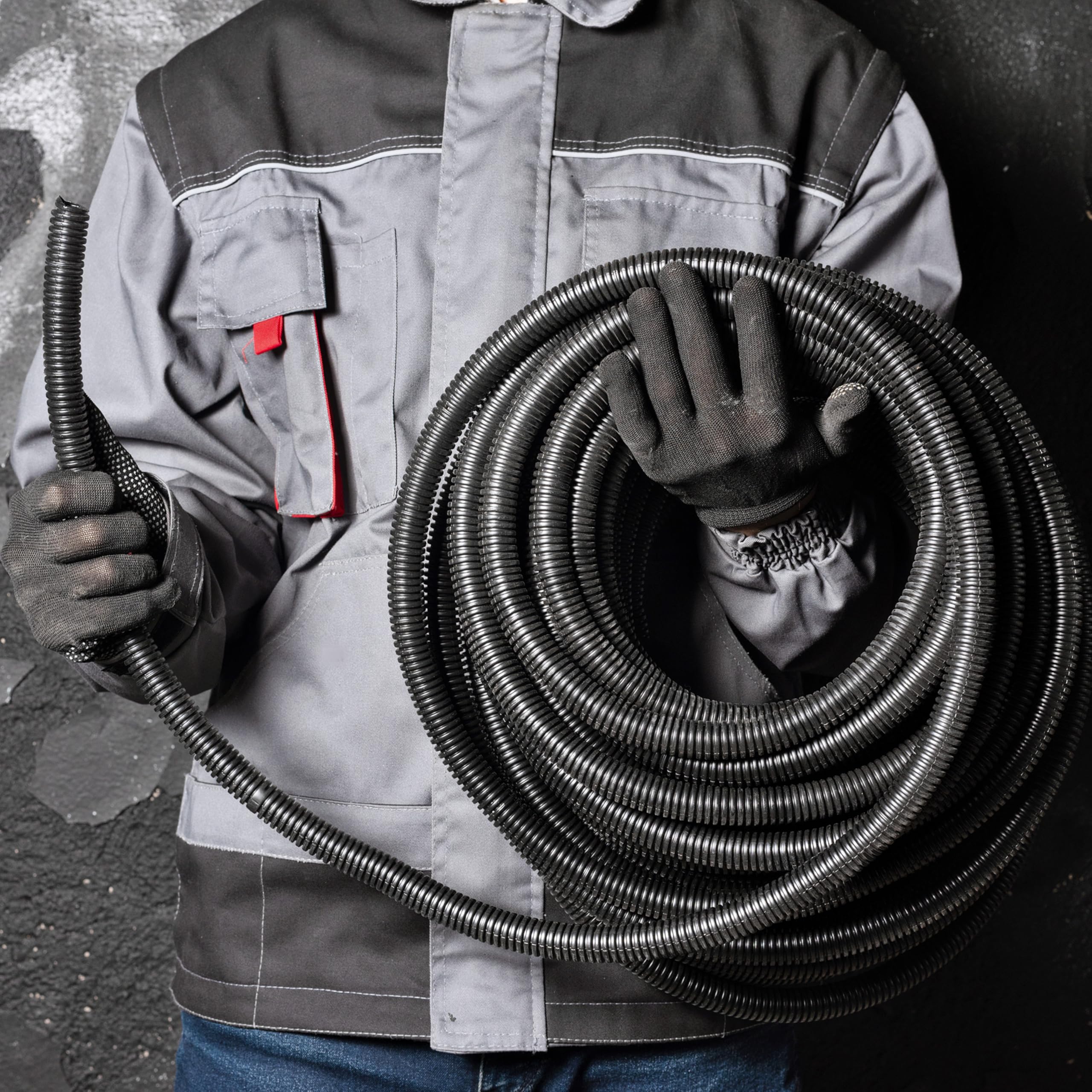ISOLATECH tubo corrugato scanalato DI Ø6mm DE Ø9mm L 2m PP REACH Interno/esterno Temp-45C+125C Resistente al calore240h+150C RoHS Ø6mm2M