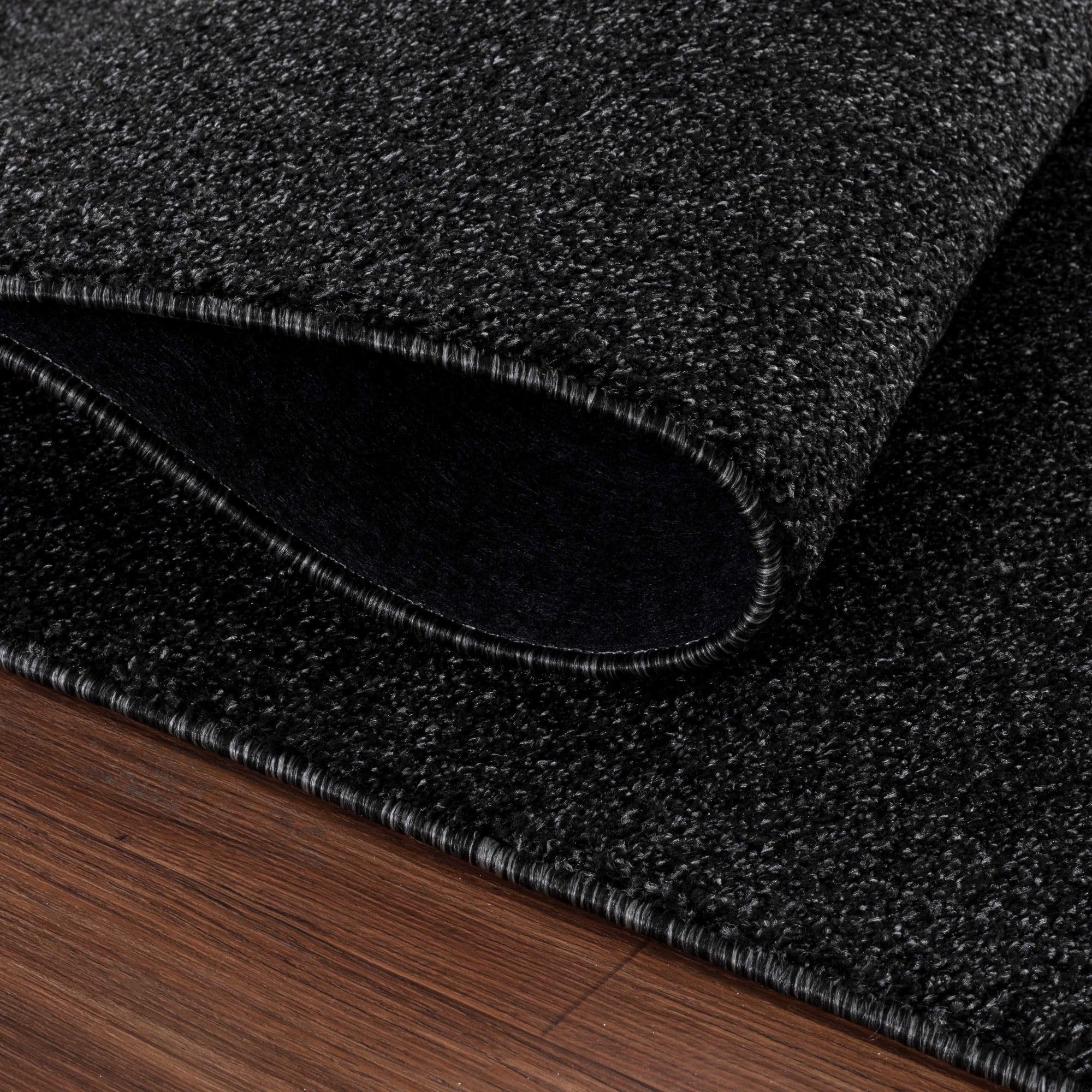 Carpetsale24 Tapis Salon Uni Anthracite Moderne Tapis pour Chambre d'enfant, Chambre à Coucher, Bureau, Couloir et Cuisine Tapis 140 x 200 cm