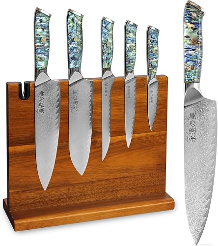 Miniatura 10 de Cuchillo de cocina de Damasco, acero de damasco de 67 capas, juego de cuchillos de chef profesionales de 13 pulgadas para cocina, mango ergonómico
