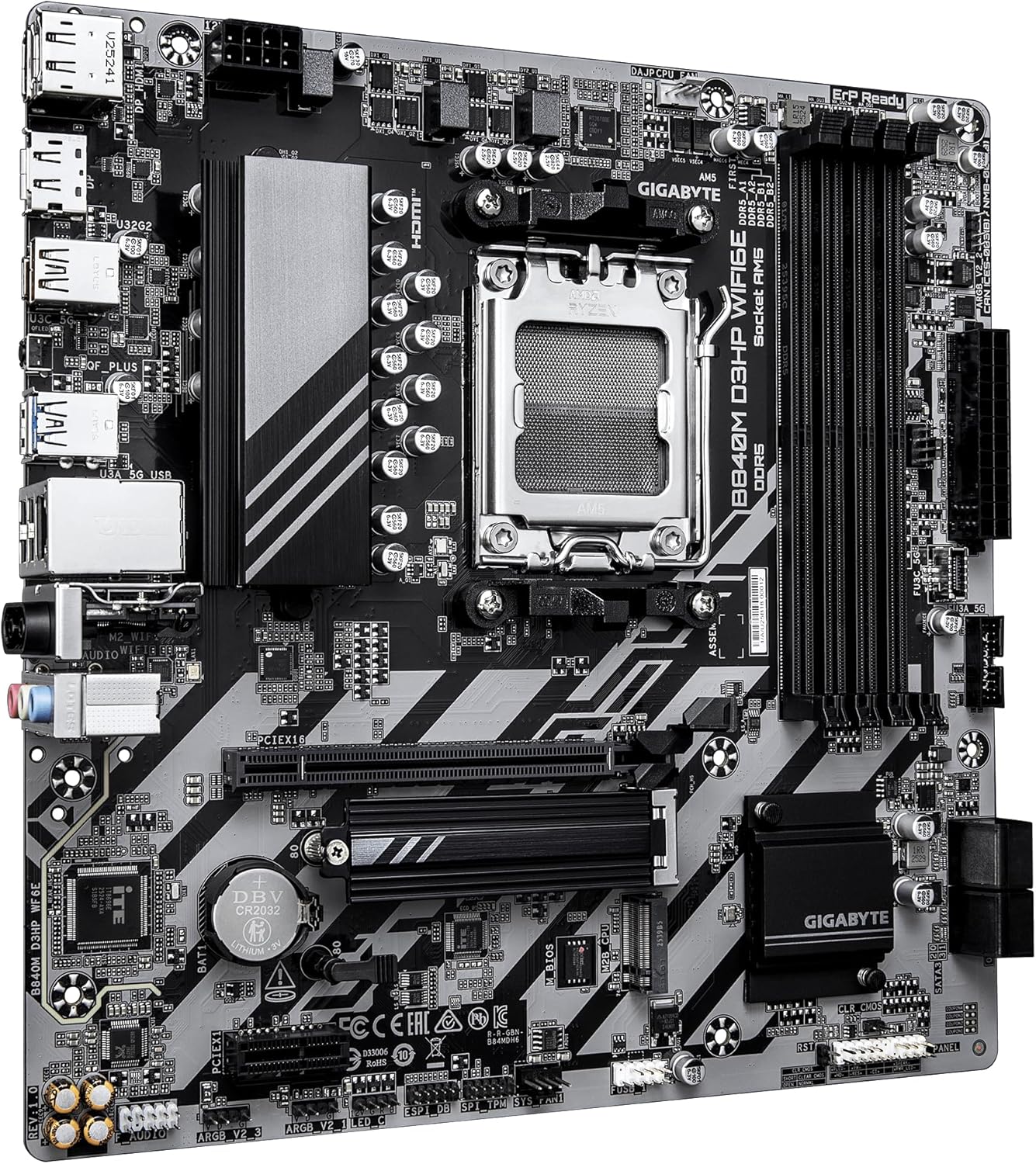 GIGABYTE B840M D3HP WIFI6E Scheda Madre ÔÇô CPU AMD Ryzen 9000 - Scheda madre - Immagine 2