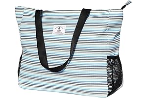 ESVAN Large Beach Bag with Zipper