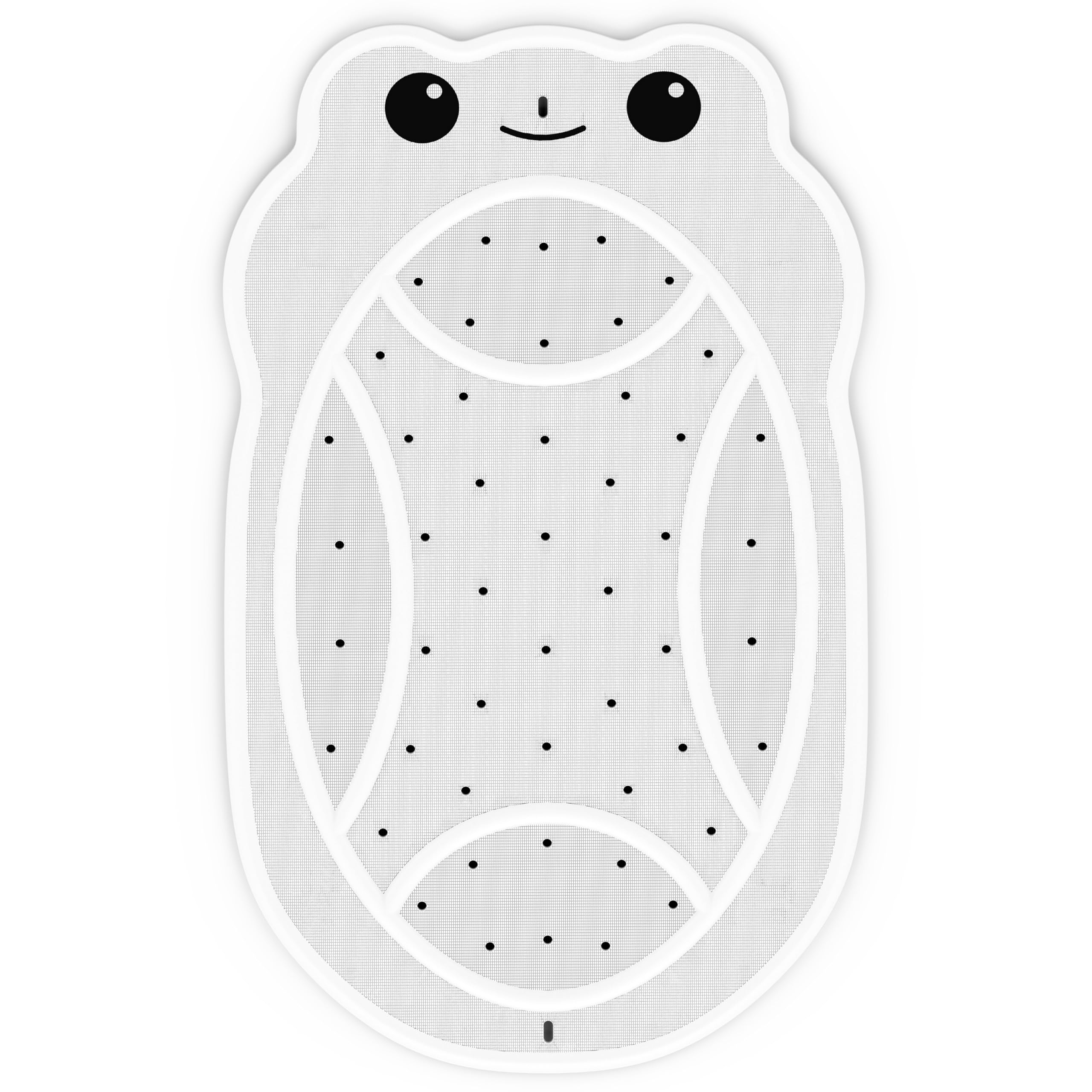 Upgraded Kids Bathtub Mat Non Slip, Low-Odor Natural Rubber Bath Mat with Strong 18mm Suction Cups, Flat Non-Slip Surface, 30"x18" Cute Frog Design,