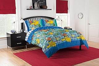 Pokemon Full Sized Bed in a Bag Set, Anime Bedding, Boys Girls Blankets, First Starters