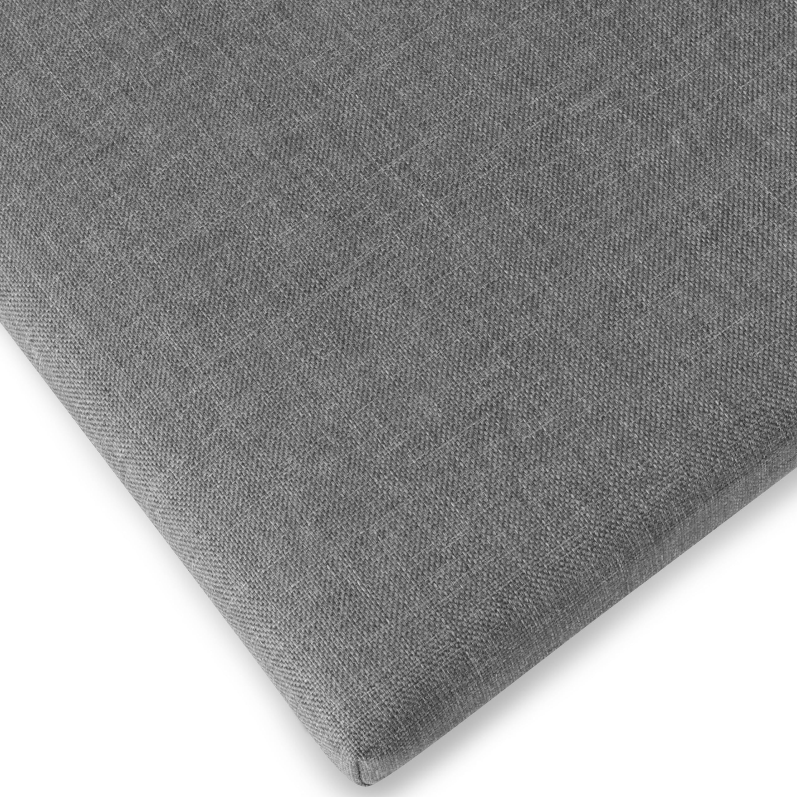Herlag Sunny Hockerauflage 48x48x4 cm | wetterfest & UV-beständig | wasserfest | waschbarer Bezug mit Reißverschluss | Gartenhocker Kissen | Öko-Tex 100 | Grau