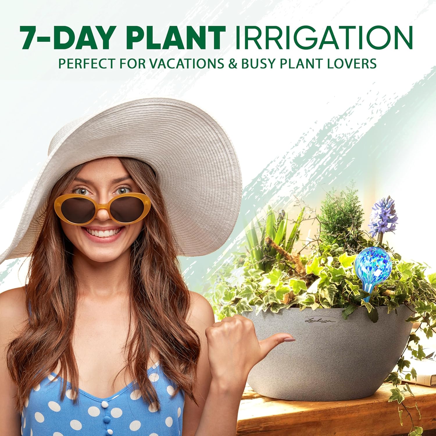 Plant Watering Globes Set of 4 - Large Self Watering Globes for Indoor & Outdoor Plants - Multicolored, Automatic, Glass Watering Bulbs for Daily Use, Plant Watering Devices