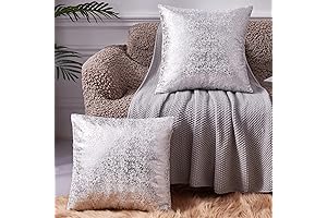 Silver Throw Pillow Covers, Velvet Decorative Pillow Covers, Set of 2