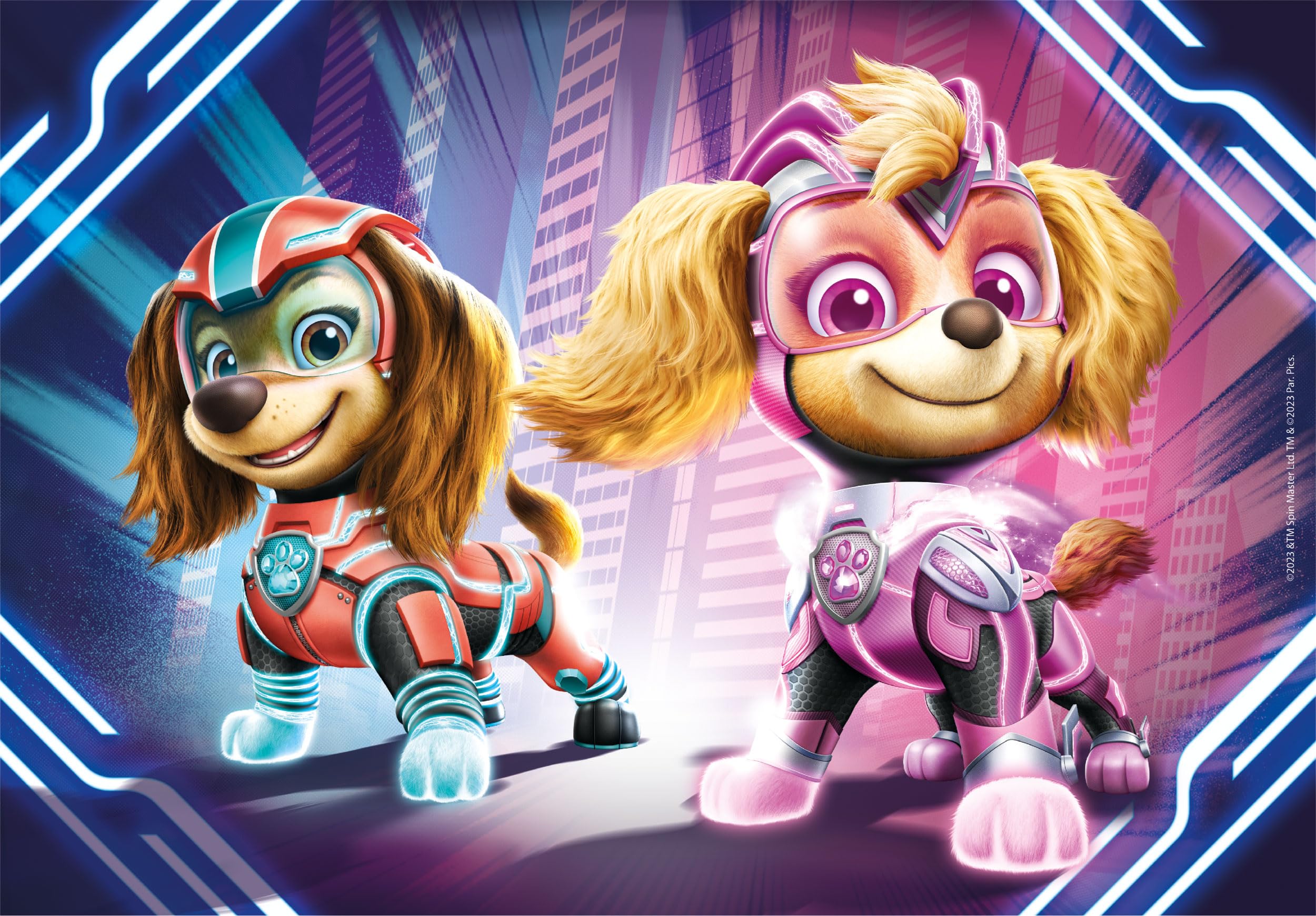 Clementoni Jigsaw Puzzle Paw Patrol 2 Puzzles With 40 Pieces - Supercolor Puzzle For Children 3-5 Years, Unisex, Made In Italy, 24805 - Image 2