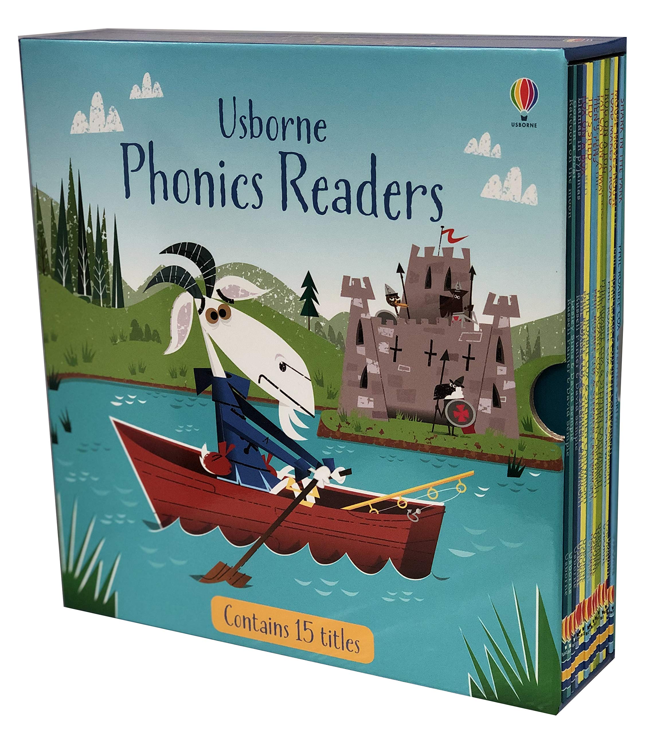 Usborne Phonics Young Readers 15 Picture Books Box Set Collection Pack Paperback – January 1, 1741