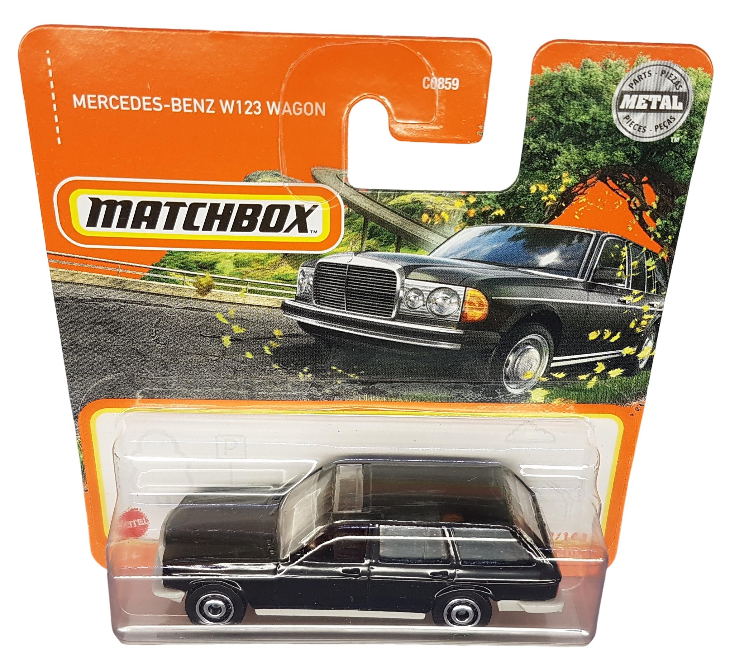 Matchbox - Mercedes-Benz W123 Wagon - MB 22/100 - HFR51 - Short Card - czarny - Kombi - Superfast Lesney - Mattel 2022-1:64