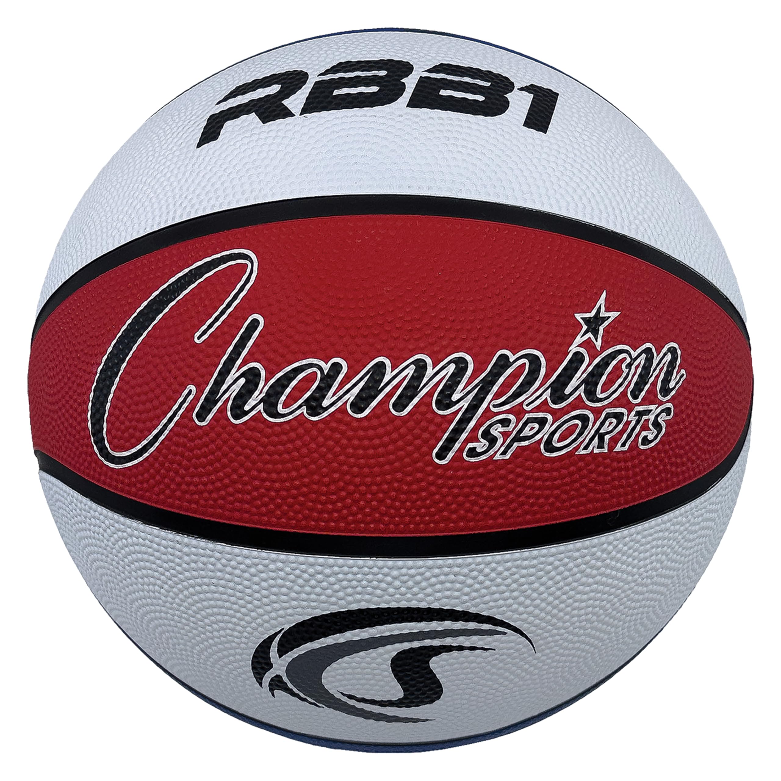 Champion Sports Rubber Basketballs – Durable Indoor & Outdoor Training & Recreational Game Balls, Multiple Sizes & Colors