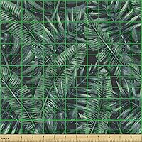 Vista 180 de Ambesonne Tela de Fiesta Popstar por Yarda, Estilo de Dibujos Animados Garabatos Dibujados a Mano Tema Musical Impresión de Arte Lineal, Tela