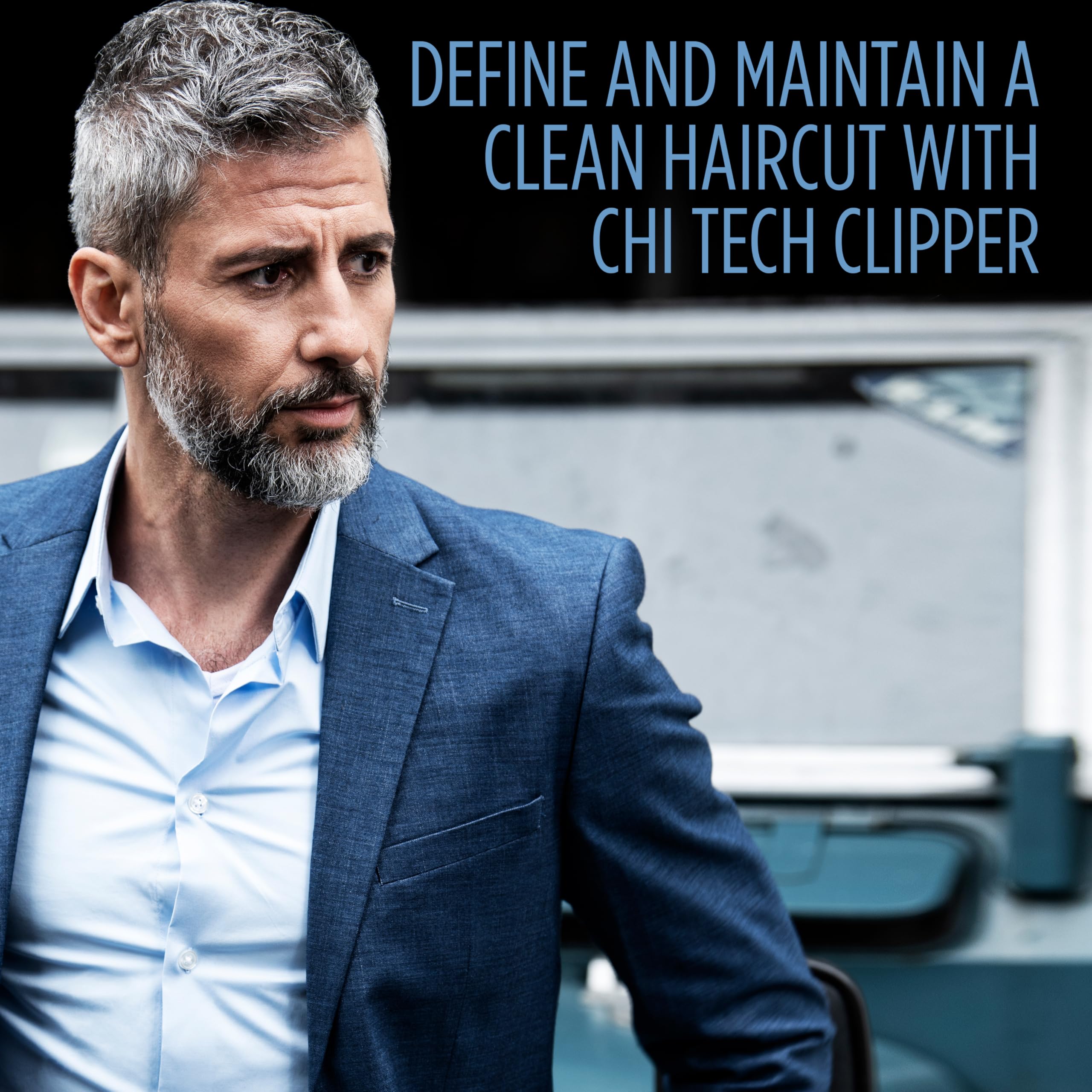 CHI Tech - Cortapelos de precisión inalámbrico, para un estilo de precisión, agarre suave y cuchillas de acero inoxidable, incluye 4 accesorios de protección