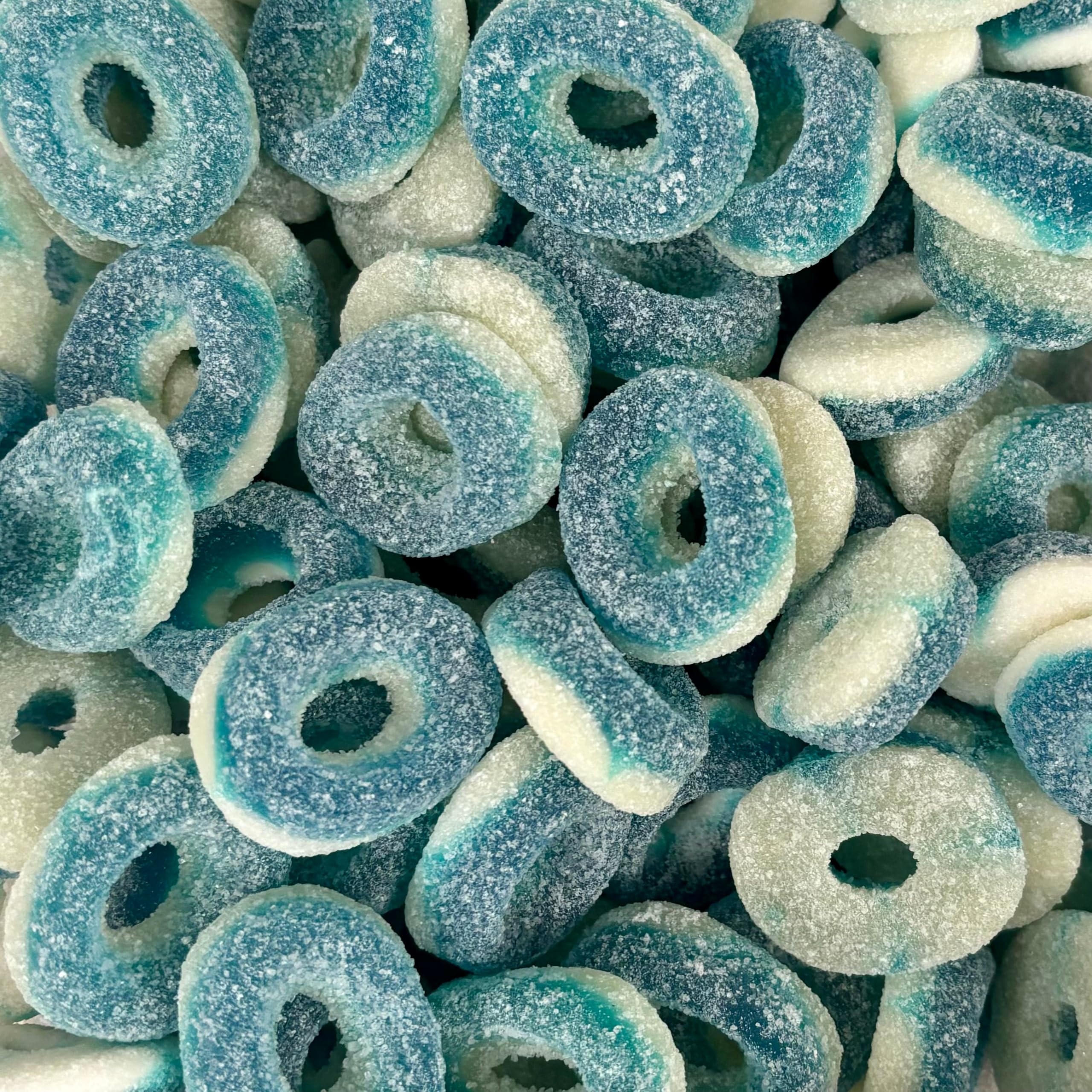 Raspberry Rings 1kg Share Bag by The Gourmet Sweet Company