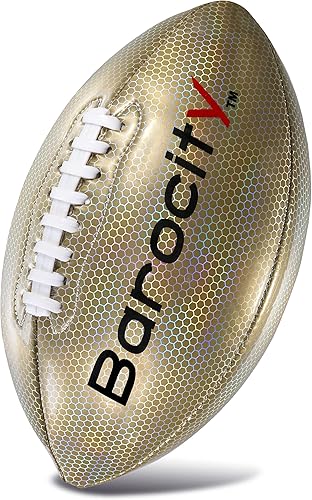 Miniatura 1 de Football Premium Boy and Girl Official Match Ball with Reflective Iridescent Rainbow Hex Pattern, Durable Indoor, Outdoor, Training Practice Game