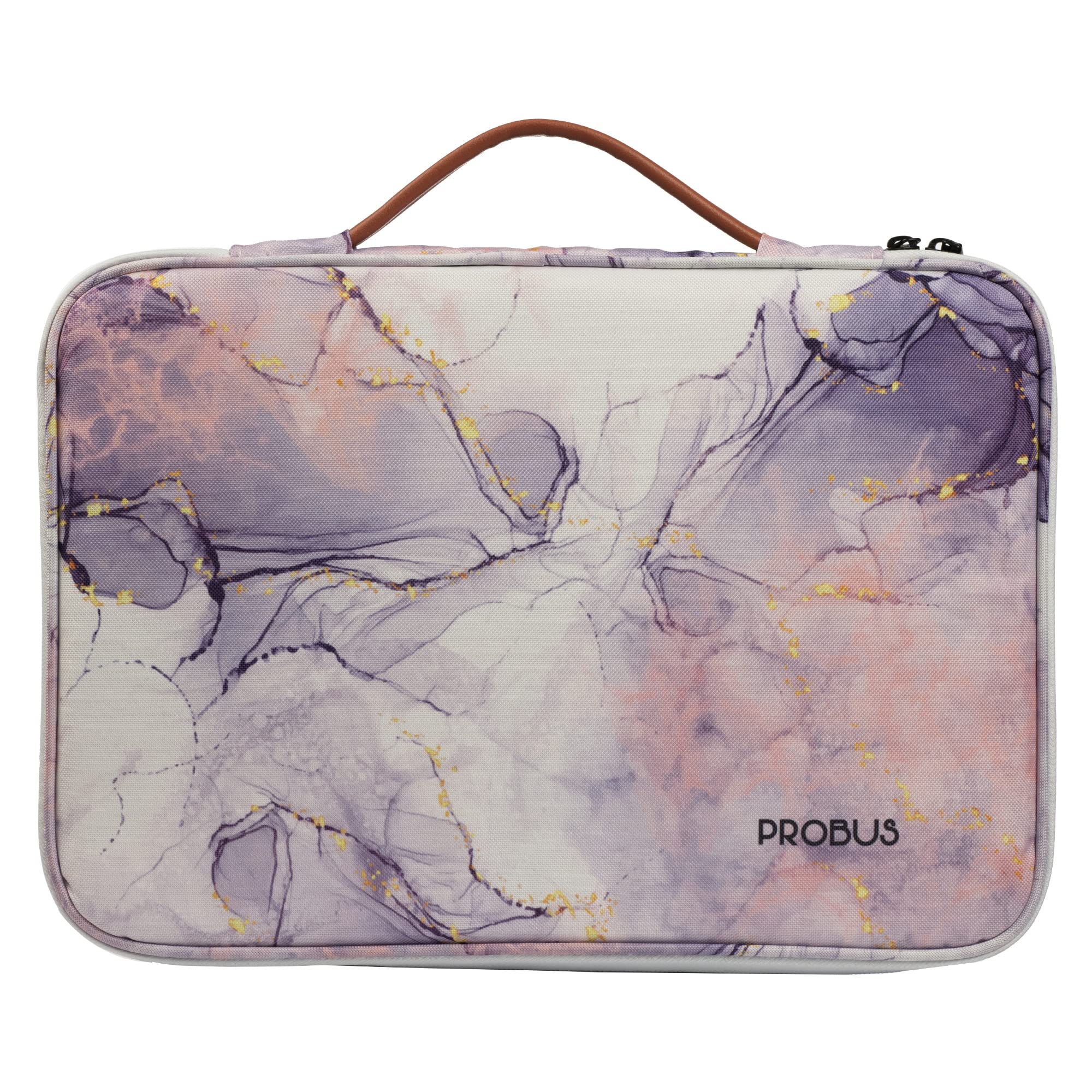 ProbusPurple Marble Canvas Printed Laptop Sleeve Case Cover for MacBook/Laptop | Compatible with 13.3" Laptops