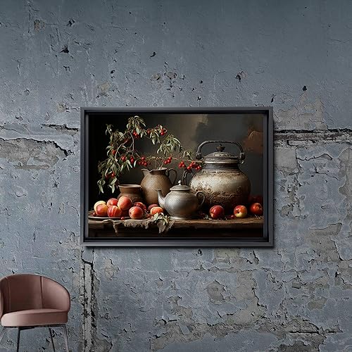 Miniatura 7 de Apples And A Terracotta Kettle, Country Kitchen Print, Apple Still Life, Vintage Apple Print, Apple Still Life Print, Country Kitchen Art, Canvas,