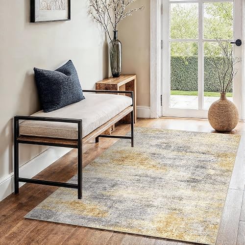 Ksrau 3x4 Washable Abstract Non Slip Entryway Mat