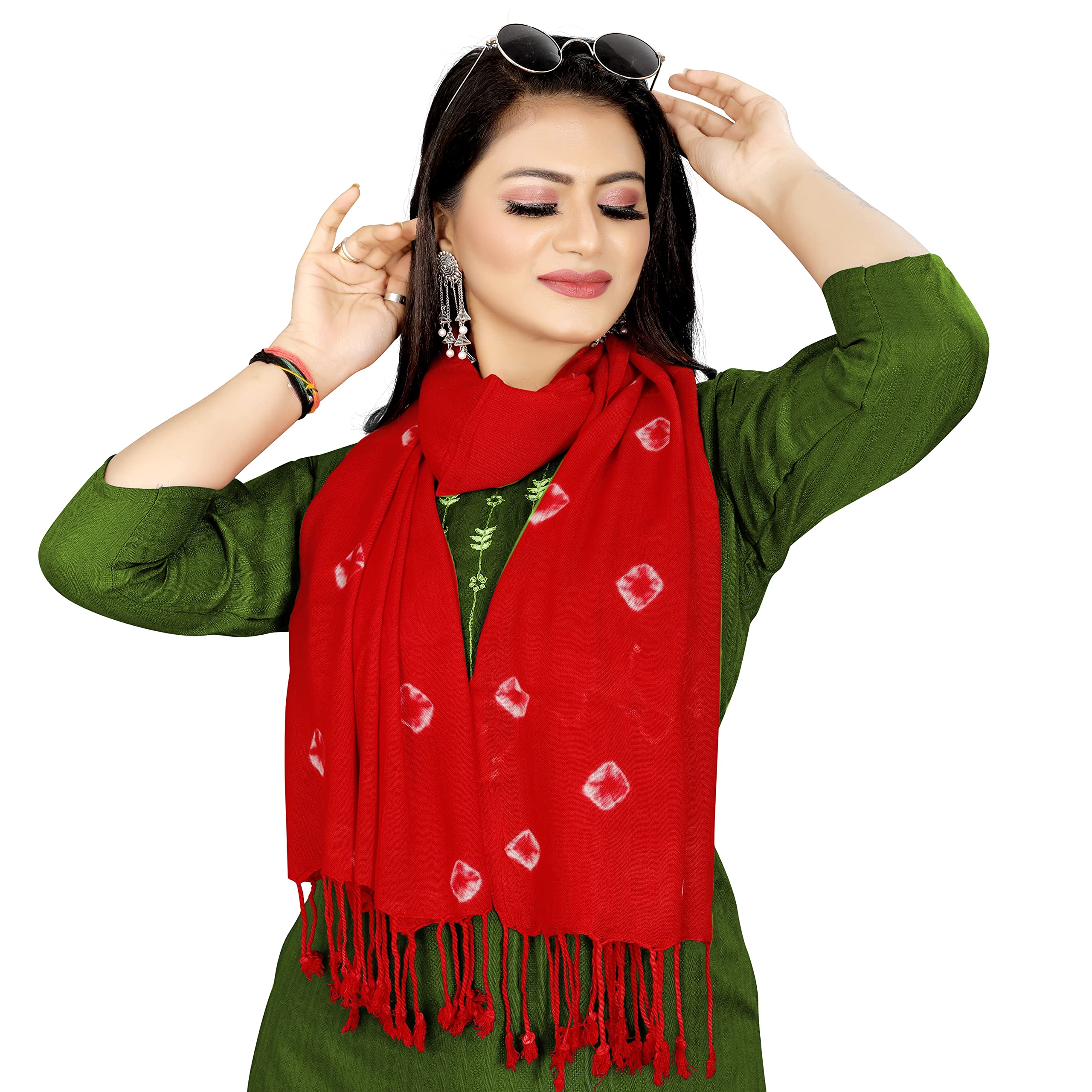 EBADATPrinted Rayon Women Fancy Scarf/Stole