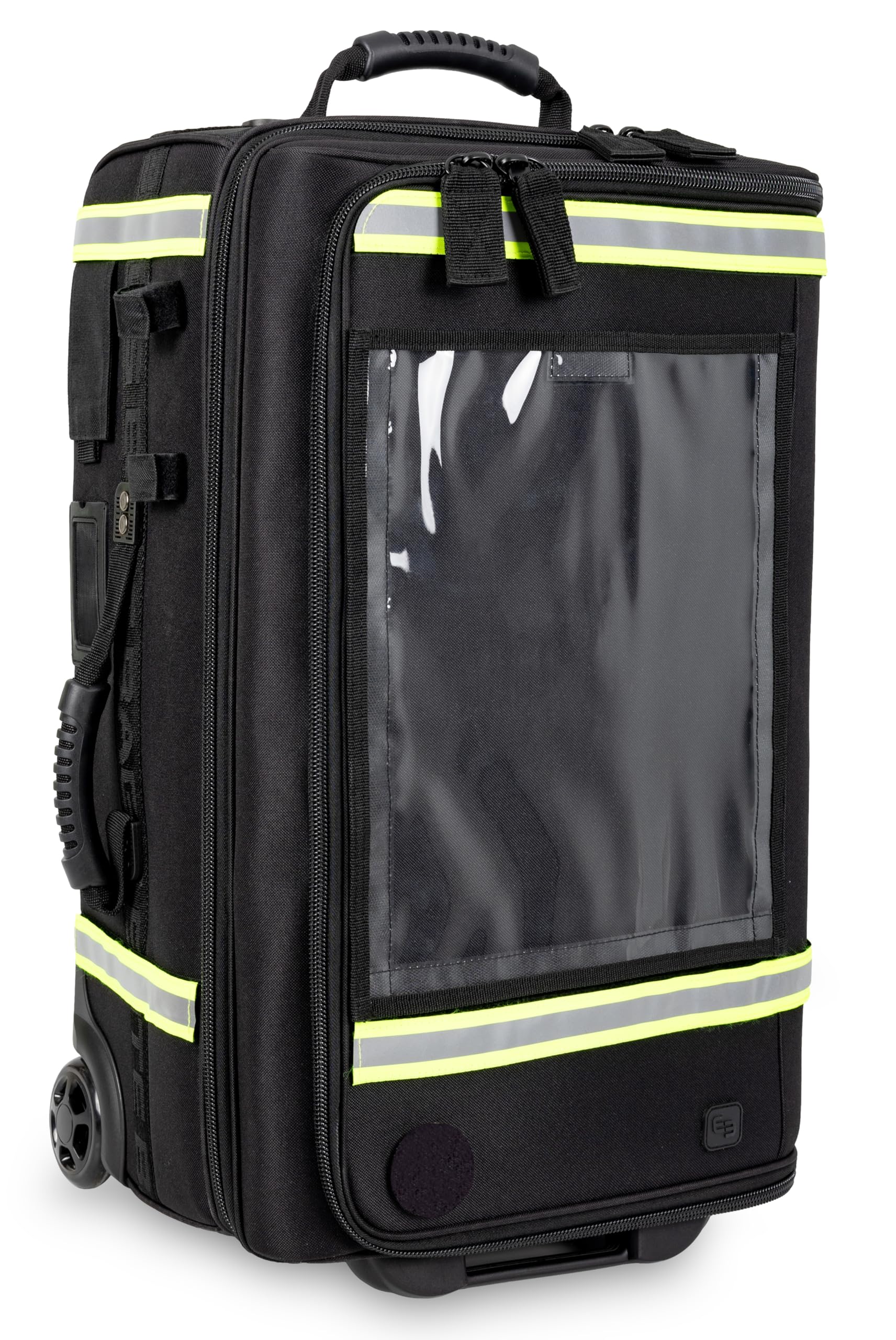 ELITE BAGS - EMERAIR Trolley Maletín de emergencia | Sistema de trolley | Gran volumen | Alivia | Incluye bolsillos modulares, Negro , Maletín de emergencia