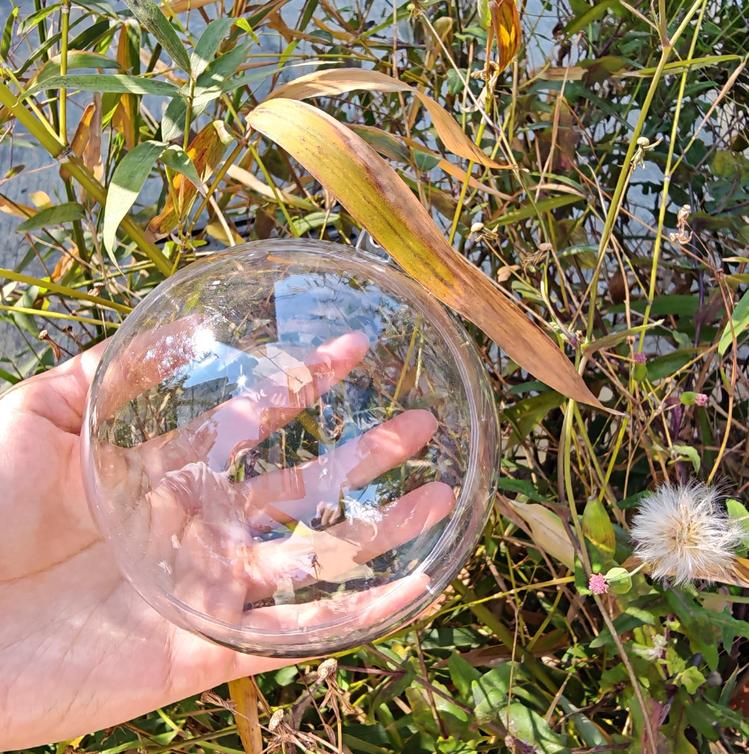 YOZIEMQ Acrylic hollow ball, Clear Plastic Fillable Ornaments Ball, DIY Clear Plastic Balls for New Years Present,Xmas Tree,Home Decoration,Wedding,Party (10cm/3.94inch，10PCS) — image 1