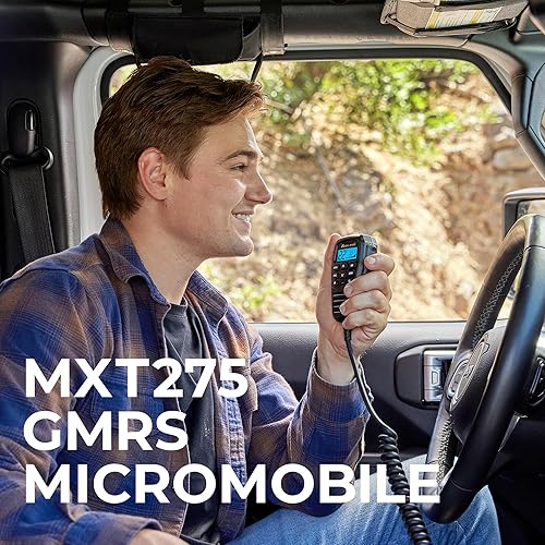 Vista 5 de Midland® - Radio GMRS MicroMobile MXT275 - Radio bidireccional de 15 vatios con micrófono de control integrado - Tractores de caravanas terrestres