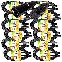 Vista 12 de EMB Audio - Cable de altavoz blindado profesional XLR macho a hembra para uso con DJ, hogar, micrófono, instrumento y altavoz