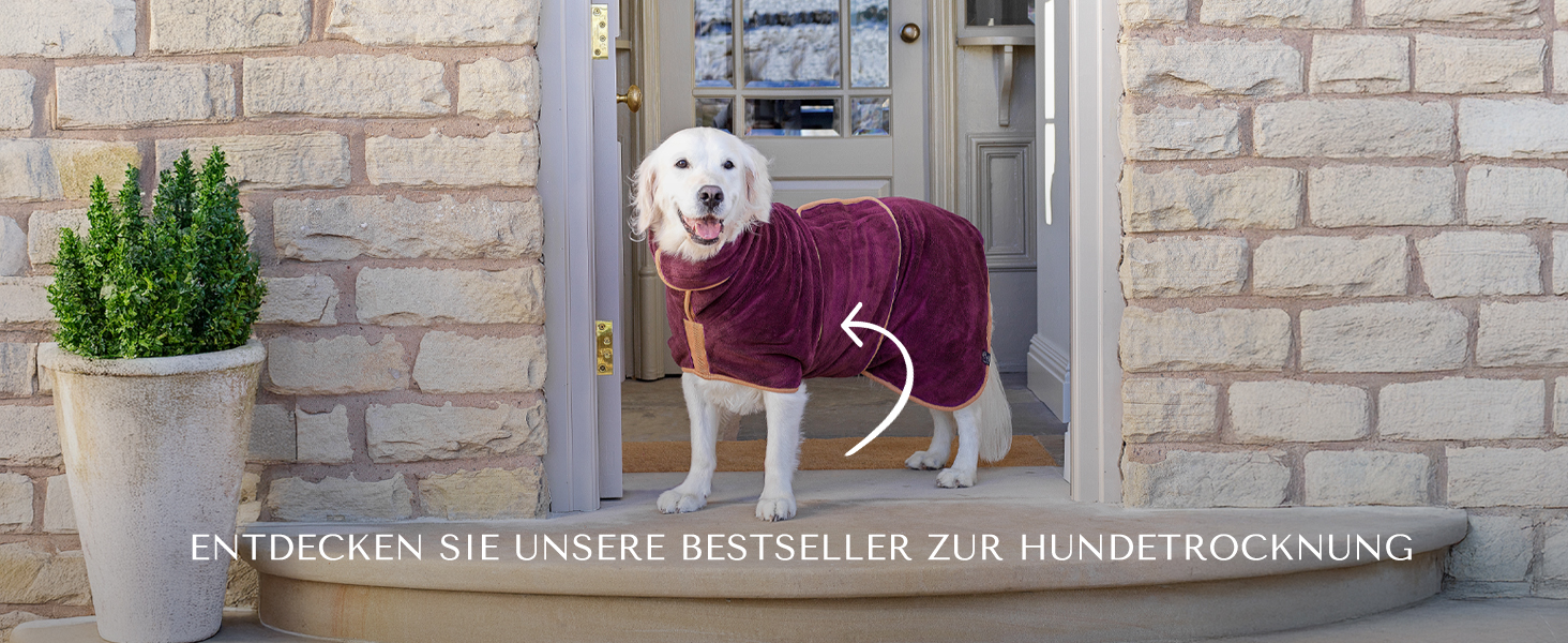 Elite Paws Hunde-Trockenmantel - Saugstarker Mikrofaser Mantel Für Hunde Nach Dem Baden