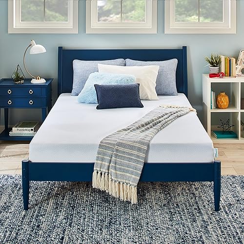 Sleep Innovations Colchón de espuma de memoria de 8 pulgadas de Marley reina blanco