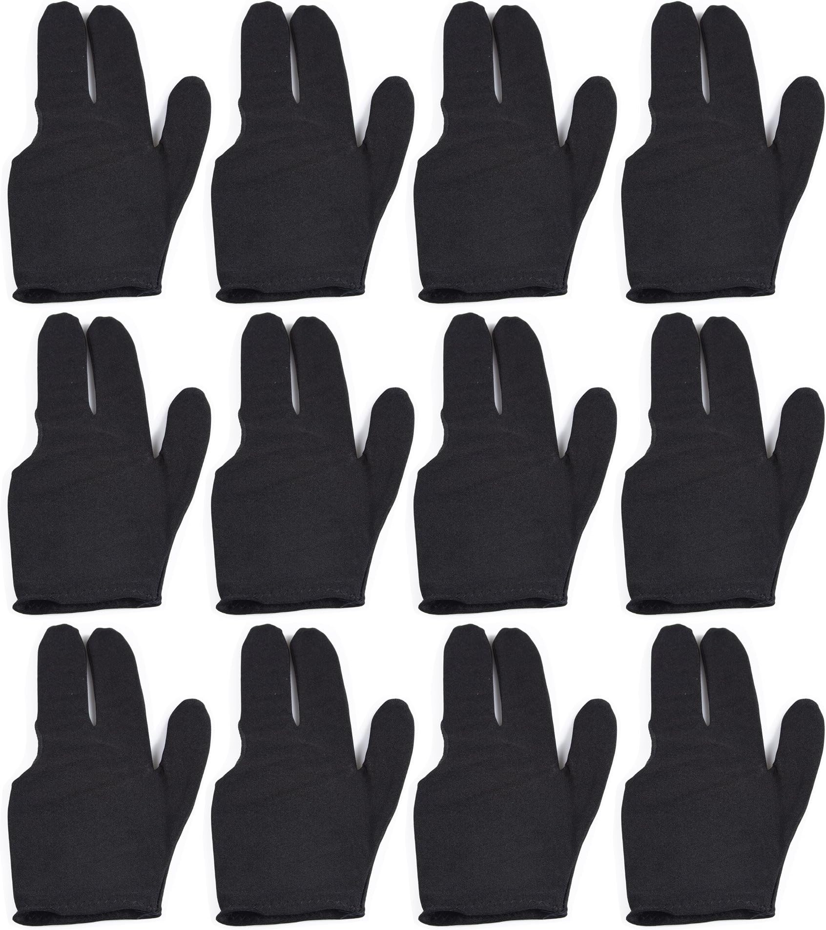 East Eagle Billiards Glove 12 PCS Snooker Shooter Cue Pool Gloves Left Hand Open 3 Finger Spandex Glove