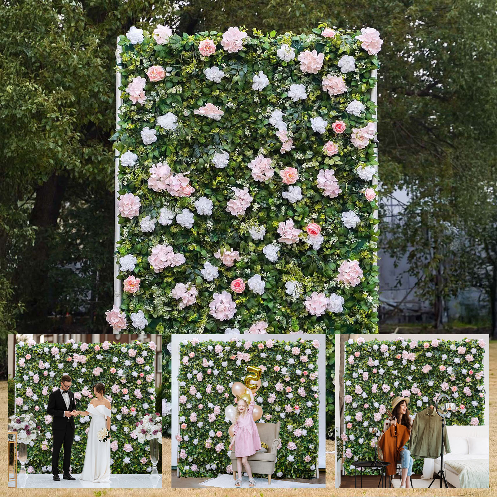 Amazon.com: Artificial Luxury‌ Flower Wall Panels, Gorgeous 3D